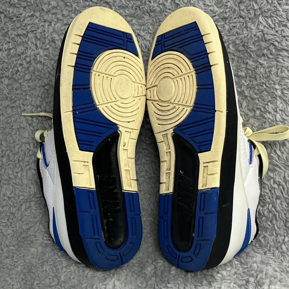 Jordan Air Jordan 2 Retro Low Mens Sneakers 8.5 White Blue Leather DX4401-104